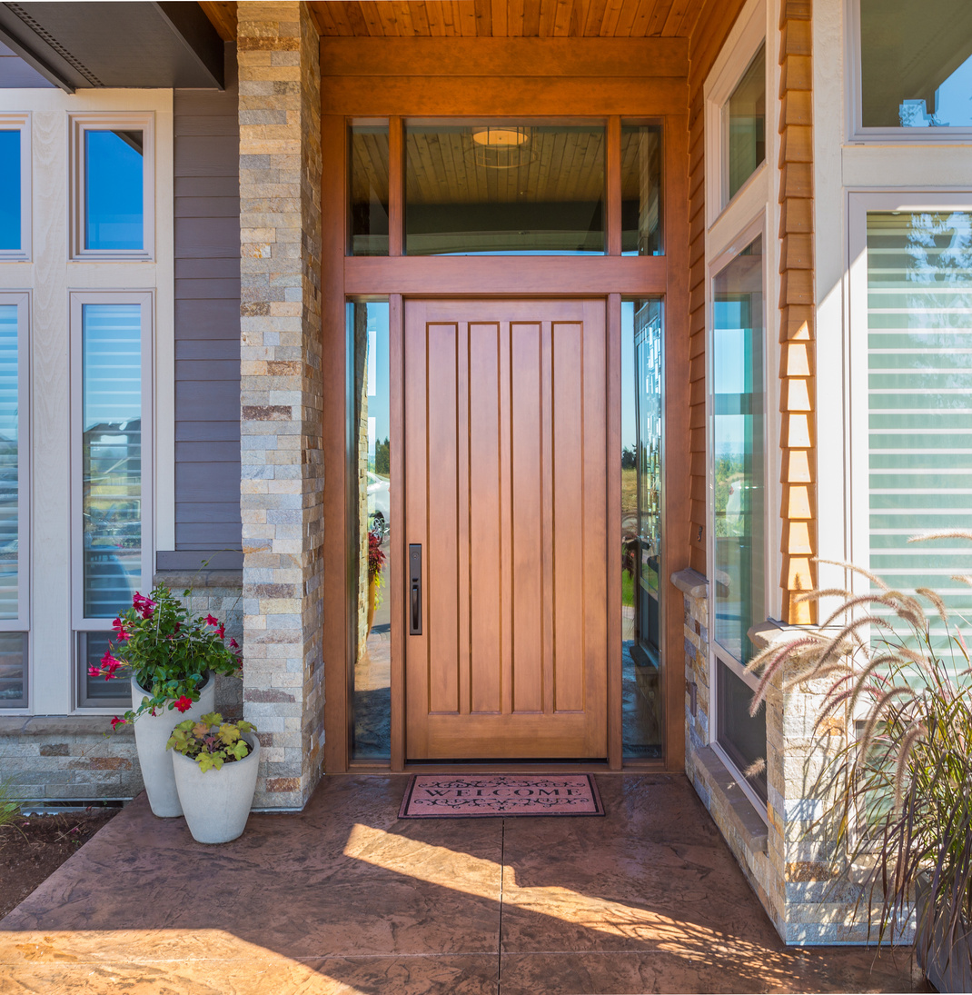 Front Door and Entryway in Luxury Home